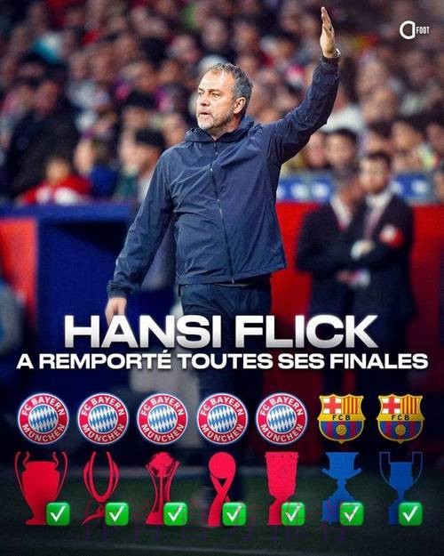 100%胜率！弗里克执教生涯7次进决赛全部夺冠